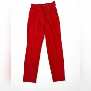 Versace Women's Bold Red Straight Leg Jeans (Can429)